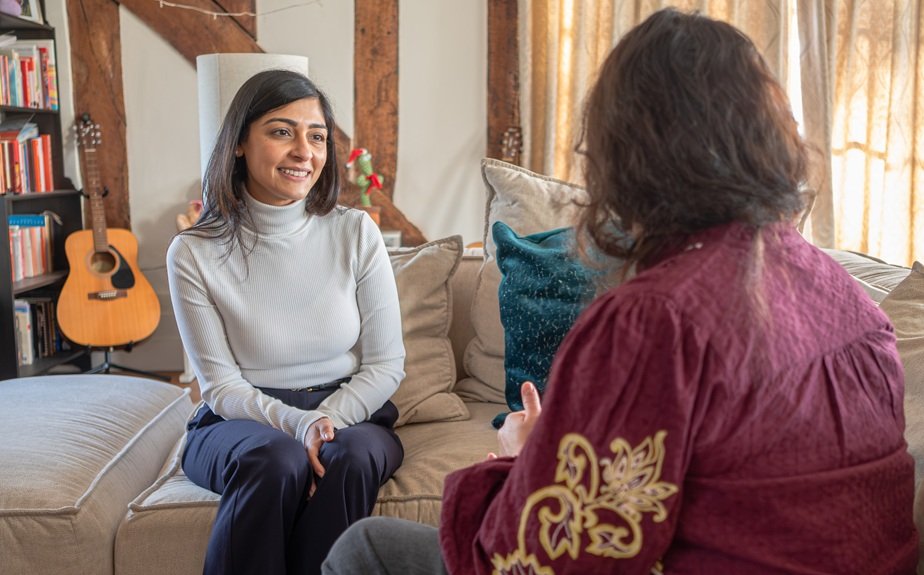 Sonal Desai consulting with a SENDCO